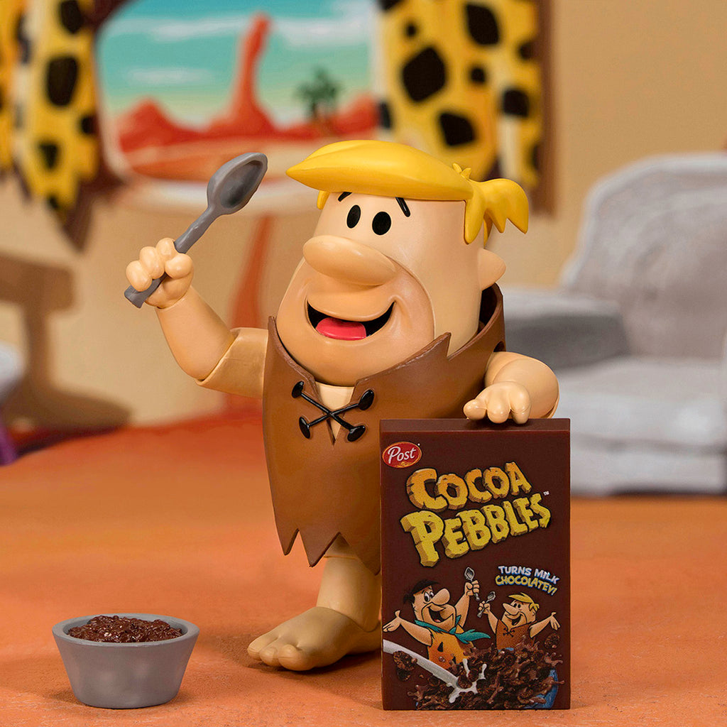 Barney Rubble 4.5' Moveable Figure with Accessories and Alternate Head and Hands 'The Flintstones - Post Cocoa Pebbles' Model by Jada