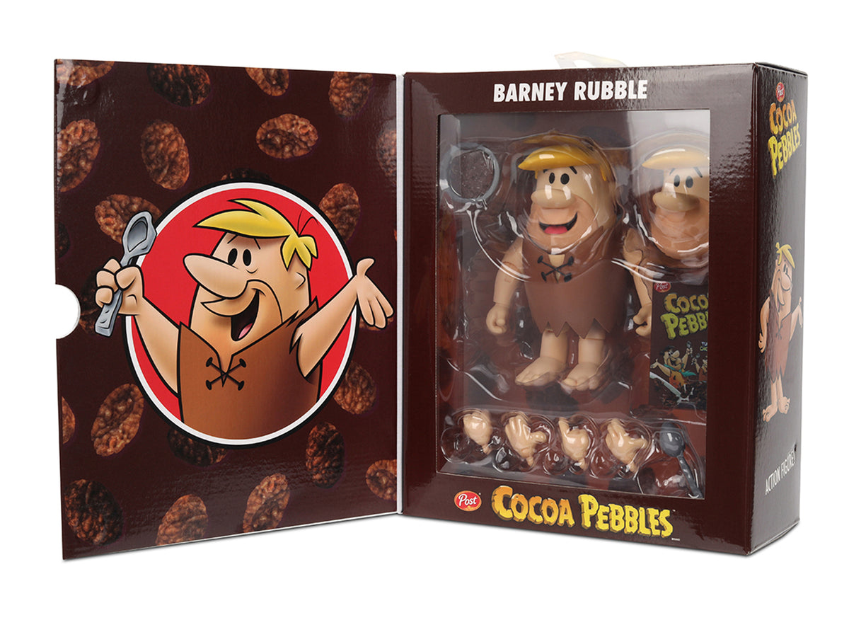 Barney Rubble 4.5' Moveable Figure with Accessories and Alternate Head and Hands 'The Flintstones - Post Cocoa Pebbles' Model by Jada
