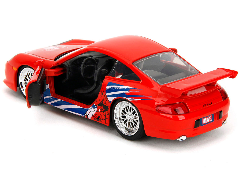Porsche 911 GT3 RS (996) Red with Graphics 'Marvel's Spider-Man' 1/32 Diecast Model Car by Jada