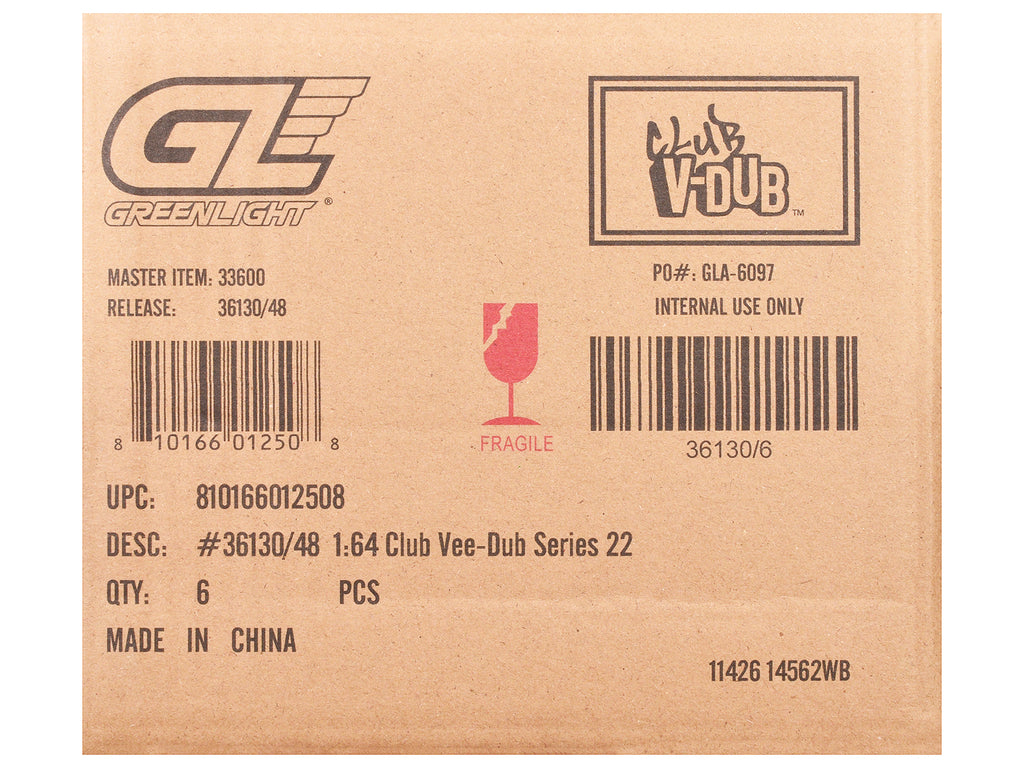 'Club Vee-Dub' Series 22 Set of 6 pieces 1/64 Diecast Model Cars by Greenlight