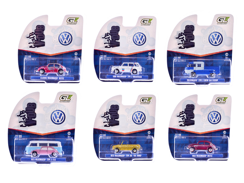 'Club Vee-Dub' Series 22 Set of 6 pieces 1/64 Diecast Model Cars by Greenlight