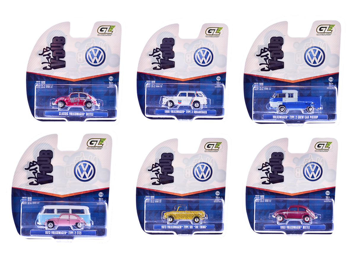 'Club Vee-Dub' Series 22 Set of 6 pieces 1/64 Diecast Model Cars by Greenlight