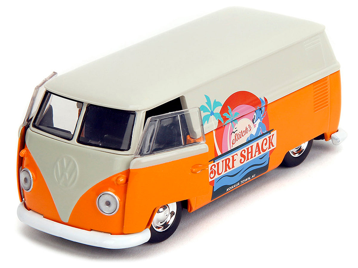 1961 Volkswagen Bus 'Stitch's Surf Shack' Orange and Gray 'Disney's Stitch' 'Hollywood Rides' Series 1/32 Diecast Model Car by Jada