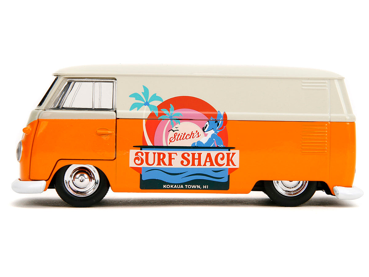1961 Volkswagen Bus 'Stitch's Surf Shack' Orange and Gray 'Disney's Stitch' 'Hollywood Rides' Series 1/32 Diecast Model Car by Jada
