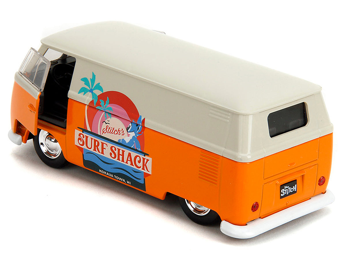 1961 Volkswagen Bus 'Stitch's Surf Shack' Orange and Gray 'Disney's Stitch' 'Hollywood Rides' Series 1/32 Diecast Model Car by Jada