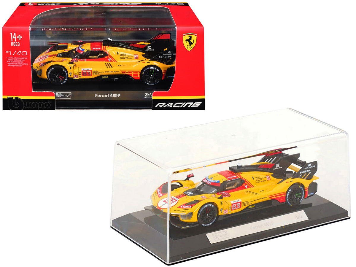 Ferrari 499P #83 Robert Kubica - Robert Shwartzman - Yifei Ye '24 Hours of Le Mans' (2024) 'Racing' Series 1/43 Diecast Model Car by Bburago