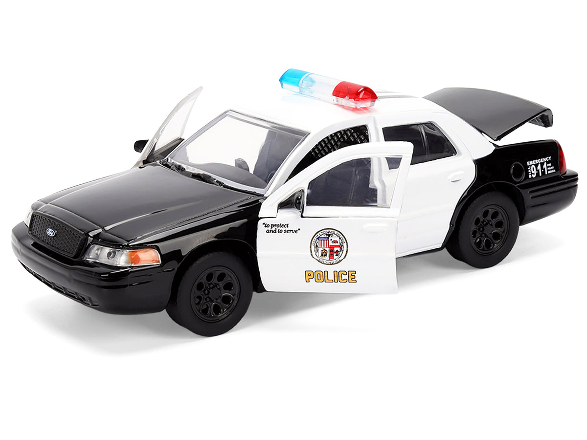 Ford Crown Victoria 'LAPD (Los Angeles Police Department) Black and White 'The Fast and the Furious' (2001) Movie 'Fast & Furious' Series 1/32 Diecast Model Car by Jada