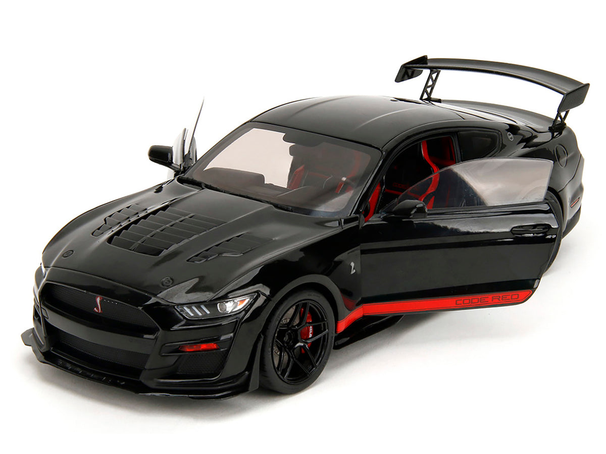 Shelby GT500 'Code Red' Black with Red Stripes 'Pink Slips' Series 1/18 Diecast Model Car by Jada