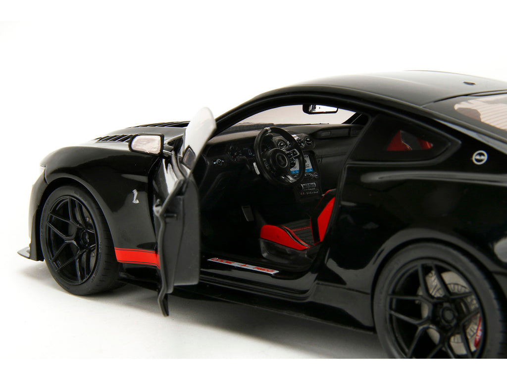 Shelby GT500 'Code Red' Black with Red Stripes 'Pink Slips' Series 1/18 Diecast Model Car by Jada