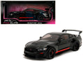 Shelby GT500 'Code Red' Black with Red Stripes 'Pink Slips' Series 1/18 Diecast Model Car by Jada