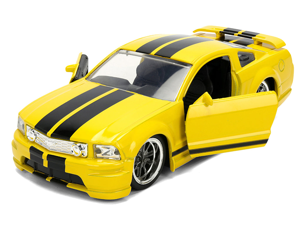 2006 Ford Mustang GT Yellow with Black Stripes 'Fast & Furious 25 Years' Series 1/32 Diecast Model Car by Jada