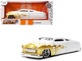 1951 Mercury Coupe White with Gold Flames 'Bigtime Muscle' Series 1/24 Diecast Model Car by Jada