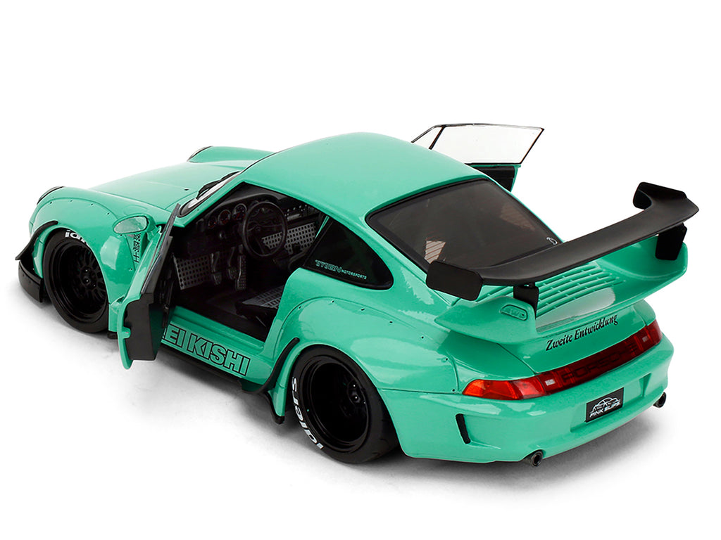 RWB Body Kit 'Kei Kishi' Light Blue 'Pink Slips' Series 1/18 Diecast Model Car by Jada
