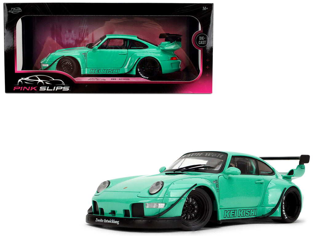 RWB Body Kit 'Kei Kishi' Light Blue 'Pink Slips' Series 1/18 Diecast Model Car by Jada