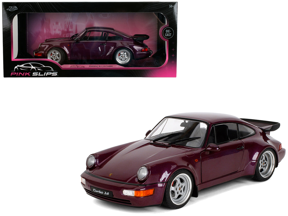Porsche 911 3.6 Turbo Purple Metallic 'Pink Slips' Series 1/18 Diecast Model Car by Jada