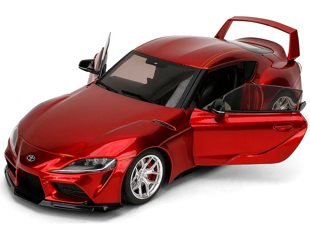 Toyota GR Supra Red Metallic 'Pink Slips' Series 1/18 Diecast Model Car by Jada