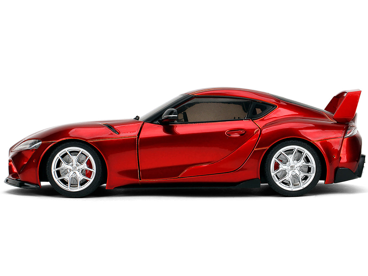 Toyota GR Supra Red Metallic 'Pink Slips' Series 1/18 Diecast Model Car by Jada