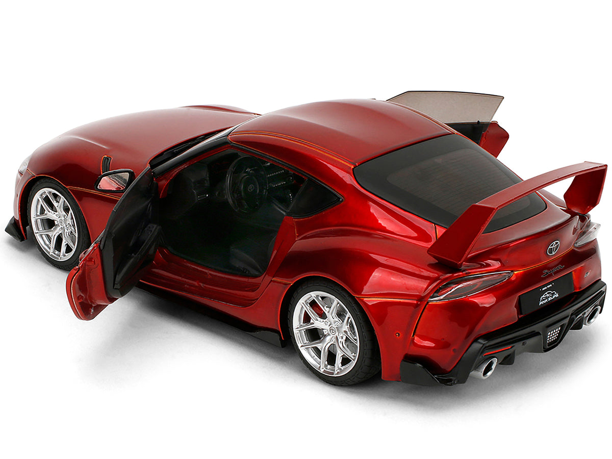 Toyota GR Supra Red Metallic 'Pink Slips' Series 1/18 Diecast Model Car by Jada