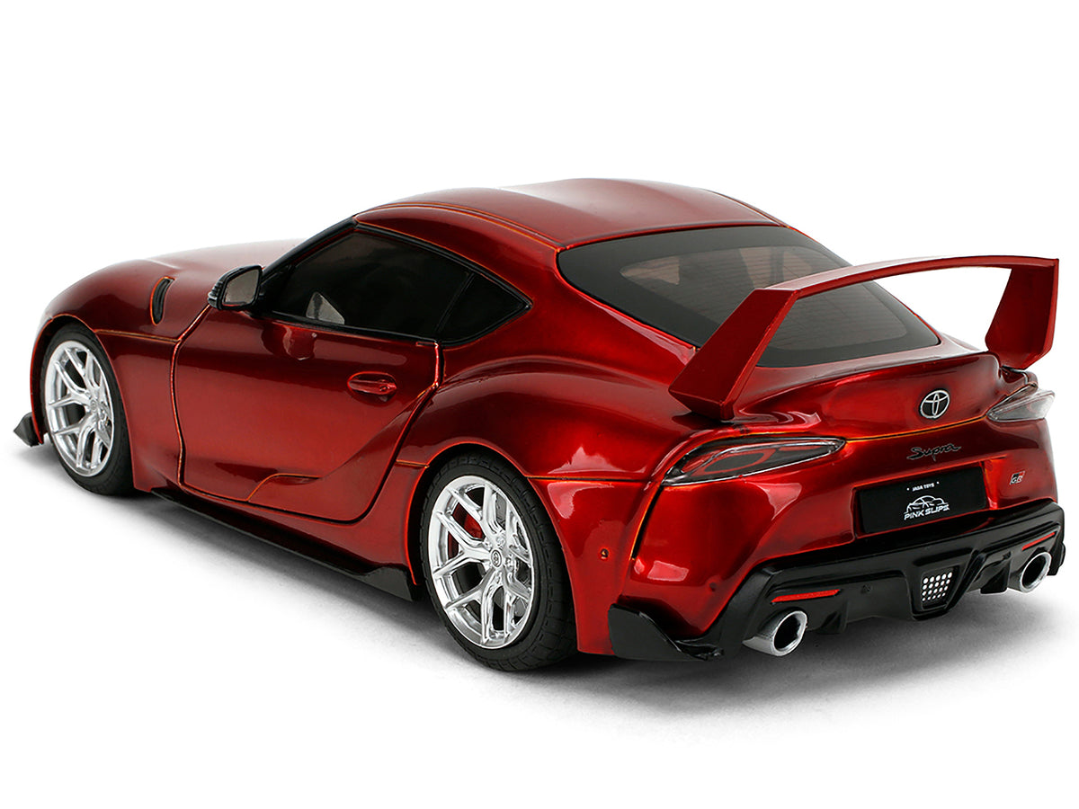 Toyota GR Supra Red Metallic 'Pink Slips' Series 1/18 Diecast Model Car by Jada