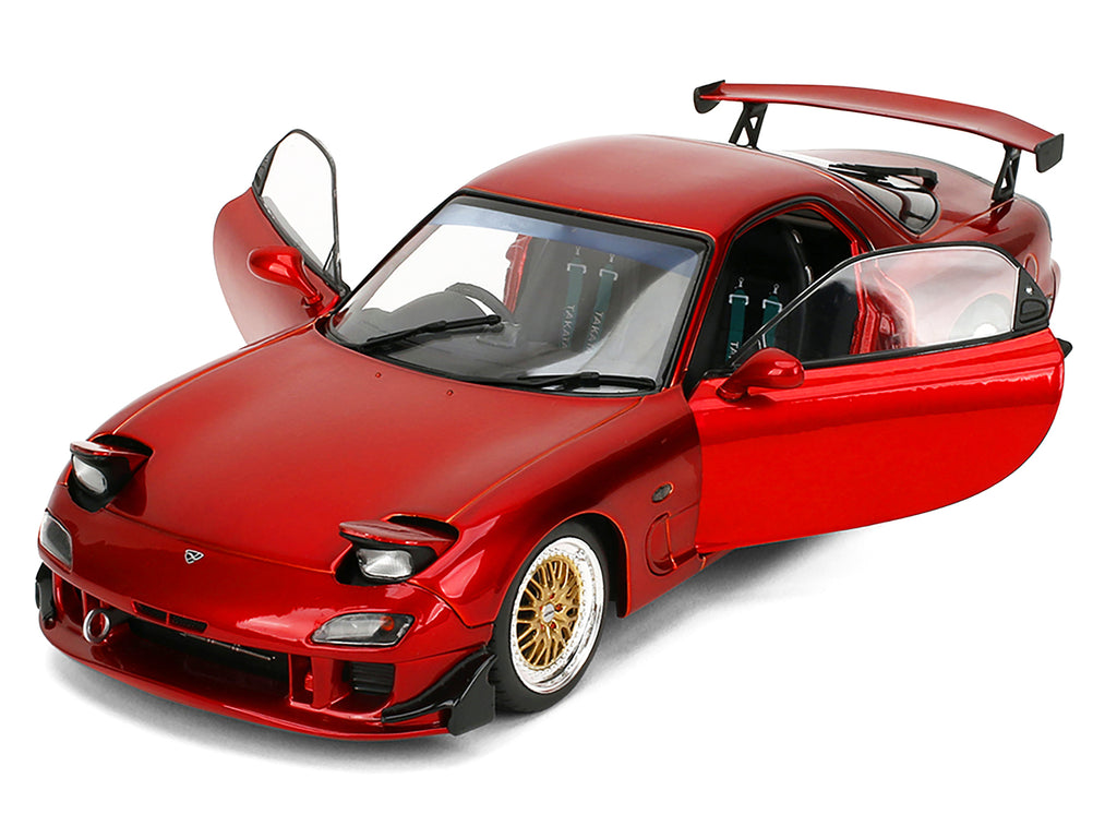 Mazda RX7 Type RS (FD3S) RHD (Right Hand Drive) Orange Metallic 'Pink Slips' Series 1/18 Diecast Model Car by Jada