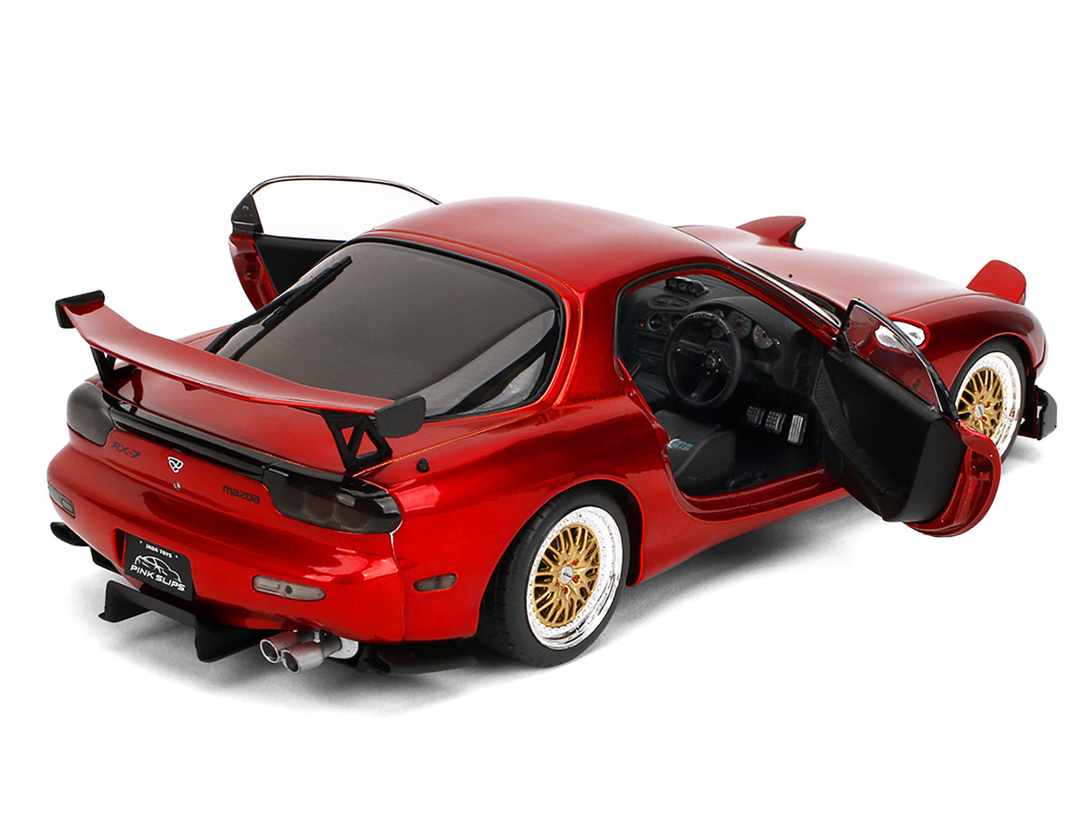 Mazda RX7 Type RS (FD3S) RHD (Right Hand Drive) Orange Metallic 'Pink Slips' Series 1/18 Diecast Model Car by Jada