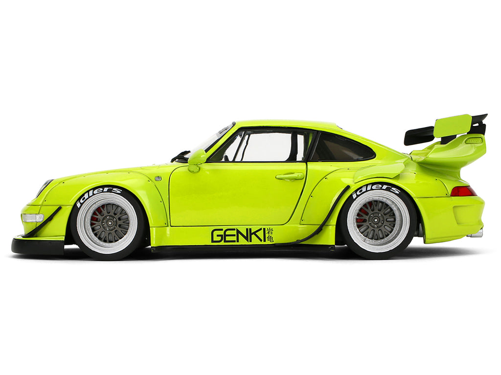 RWB Body Kit 'Genki' Lime Green 'Pink Slips' Series 1/18 Diecast Model Car by Jada
