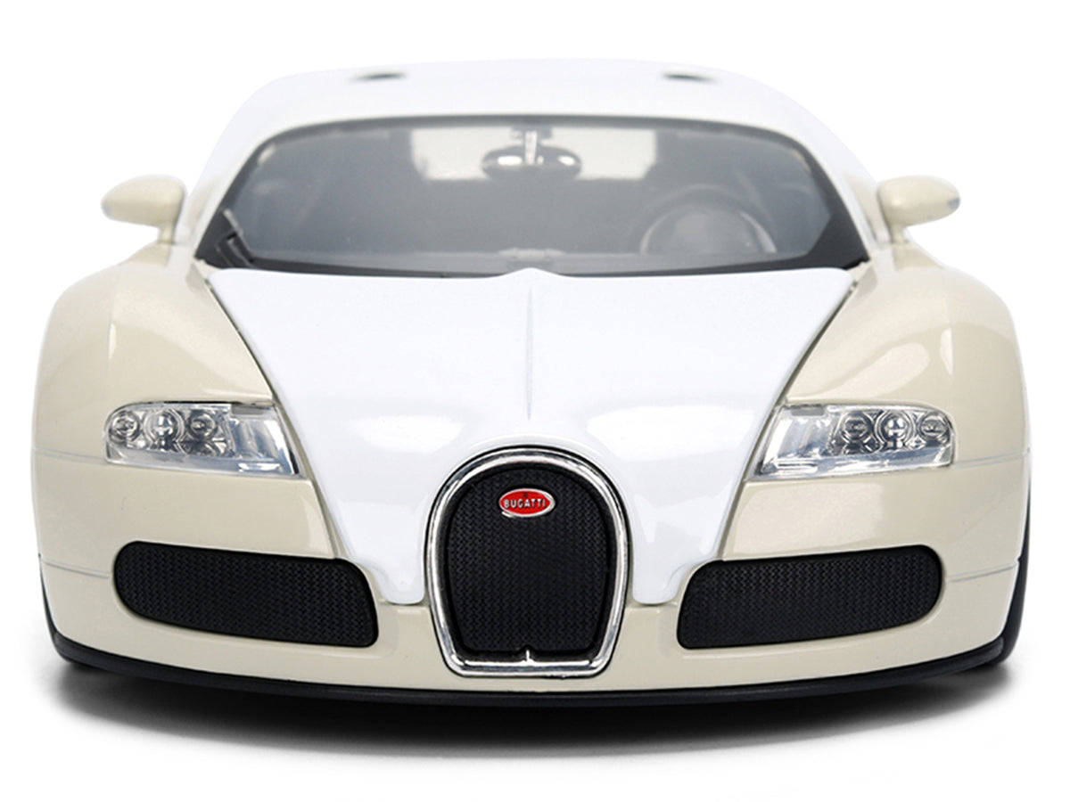 2011 Bugatti Veyron White and Tan 'Furious 7' (2015) Movie '25 Years of Fast & Furious' Series 1/24 Diecast Model Car by Jada