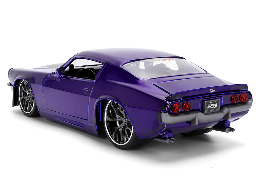 1971 Chevrolet Camaro Z/28 Purple Metallic with Black Hood 'Bigtime Muscle' Series 1/24 Diecast Model Car by Jada