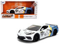 2020 Chevrolet Corvette Stingray C8 #89 'Michelin' White with Yellow and Blue Stripes 'Bigtime Muscle' Series 1/24 Diecast Model Car by Jada