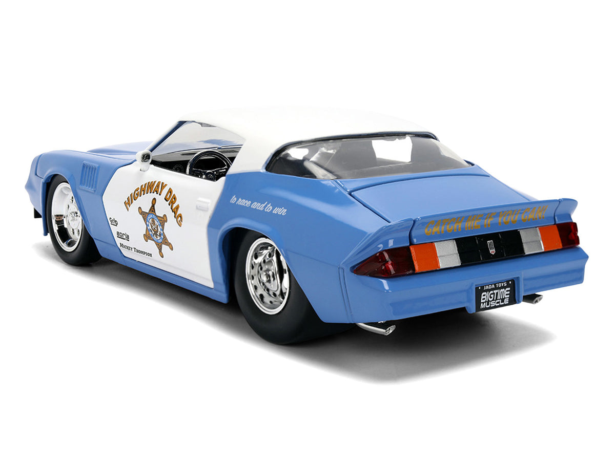 1979 Chevrolet Camaro Z28 Police 'Highway Drag' Blue and White 'Bigtime Muscle' Series 1/24 Diecast Model Car by Jada