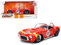 1965 Shelby Cobra 427 S/C #67 Red with Yellow Stripe 'Bigtime Muscle' Series 1/24 Diecast Model Car by Jada