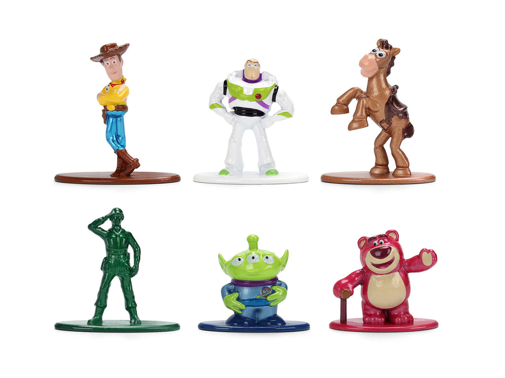 Set of 6 Diecast Figures 'Toy Story' Movie Franchise 'Nano Metalfigs' Series Diecast Models by Jada
