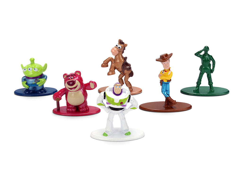 Set of 6 Diecast Figures 'Toy Story' Movie Franchise 'Nano Metalfigs' Series Diecast Models by Jada