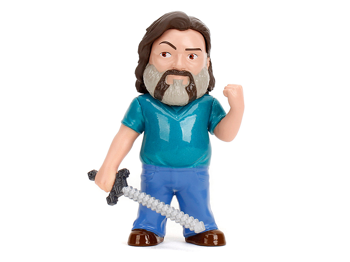 Set of 4 Diecast Figures 'A Minecraft Movie' (2025) Movie 'Metalfigs' Series Diecast Models by Jada