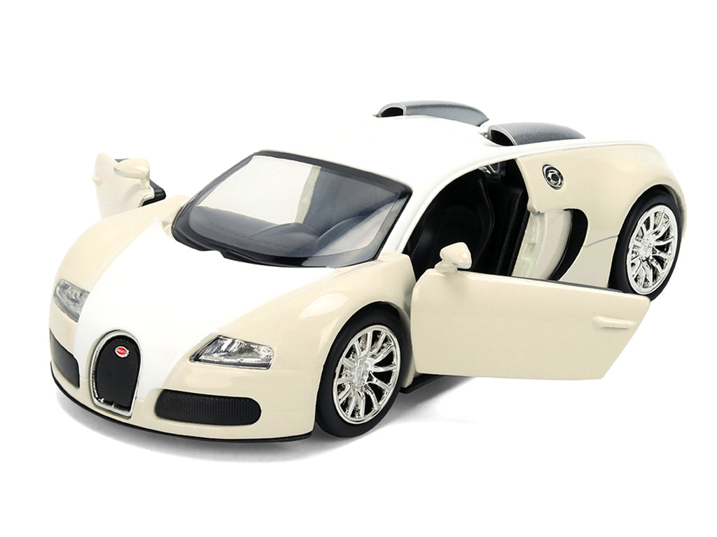2011 Bugatti Veyron White and Tan 'Furious 7' (2015) Movie '25 Years of Fast & Furious' Series 1/32 Diecast Model Car by Jada