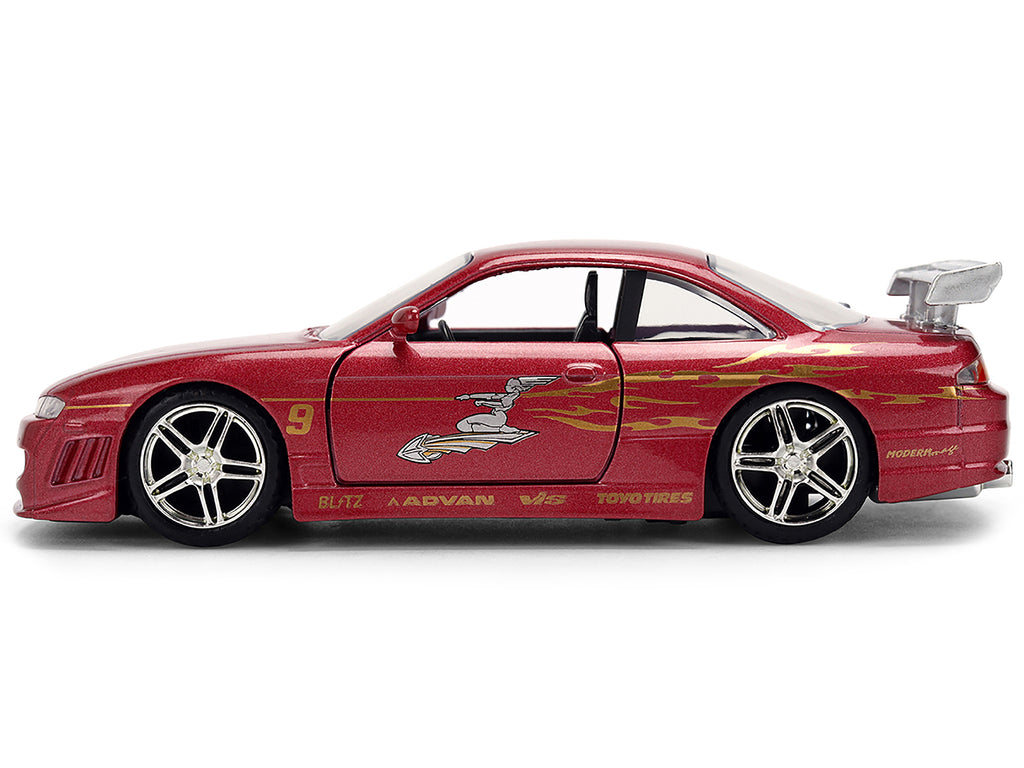1997 Nissan 240SX (S14) Light Red Metallic with Graphics 'The Fast and the Furious' (2001) Movie '25 Years of Fast & Furious' Series 1/32 Diecast Car Model by Jada