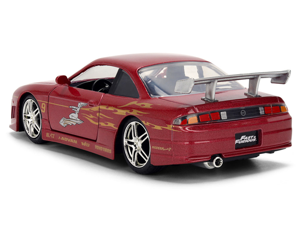 1997 Nissan 240SX (S14) Light Red Metallic with Graphics 'The Fast and the Furious' (2001) Movie '25 Years of Fast & Furious' Series 1/32 Diecast Car Model by Jada