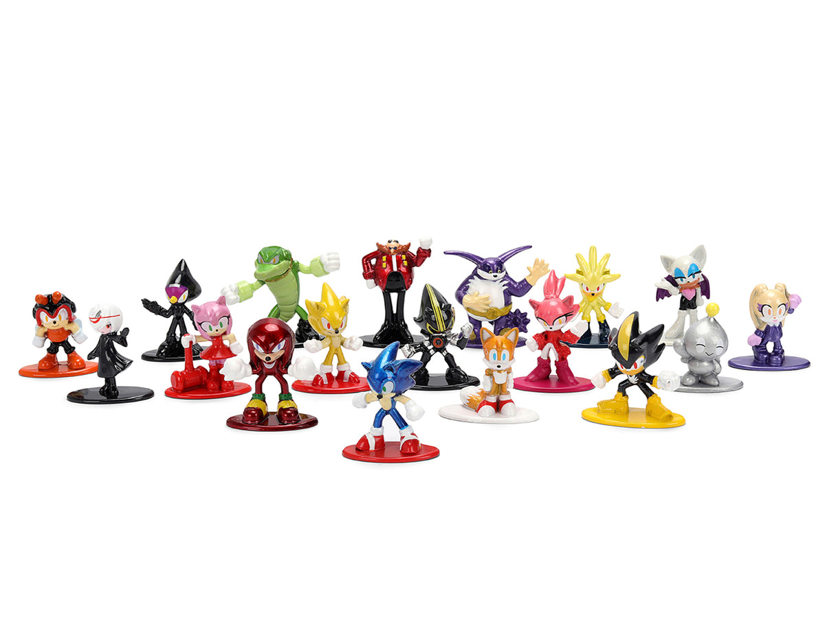'Sonic The Hedgehog' Set of 18 Diecast Figures Wave 2 'Nano Metalfigs' Series Diecast Models by Jada