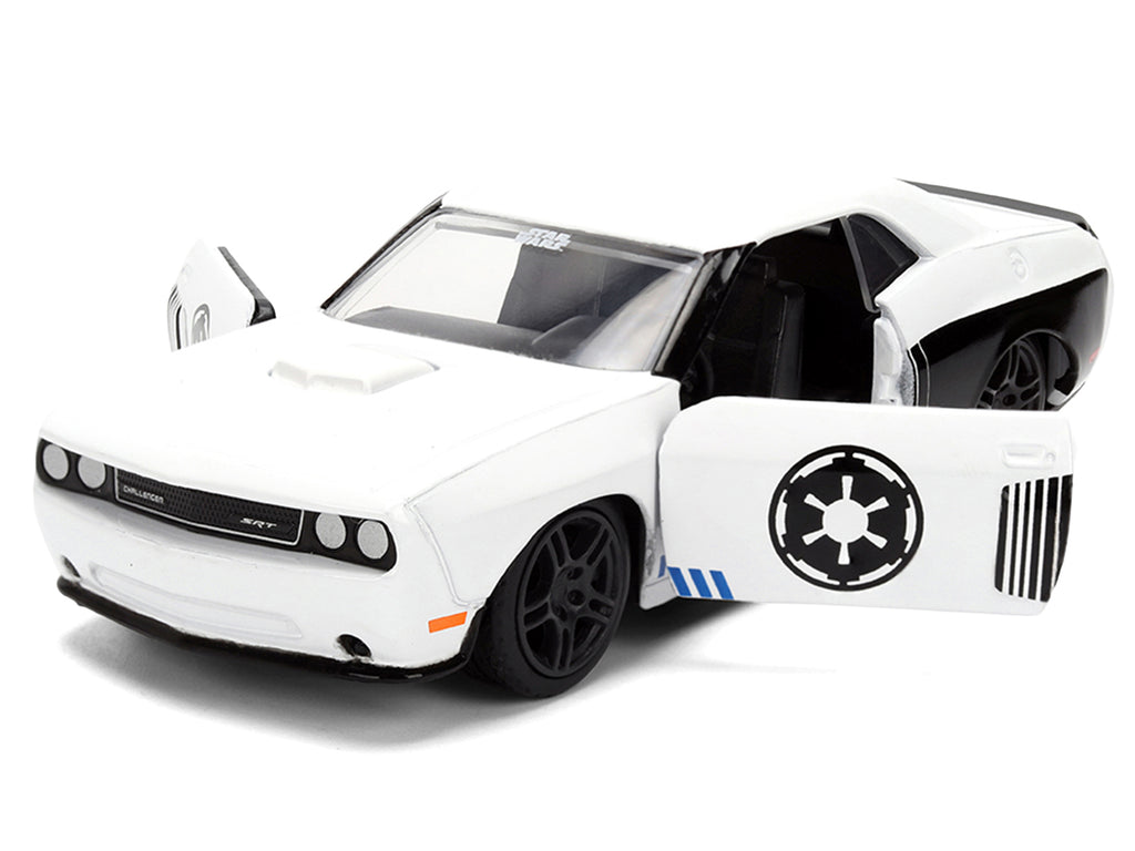 2012 Dodge Challenger SRT8 'Stormtrooper' Livery White with Graphics 'Star Wars' Franchise 'Hollywood Rides' Series 1/32 Diecast Model Car by Jada