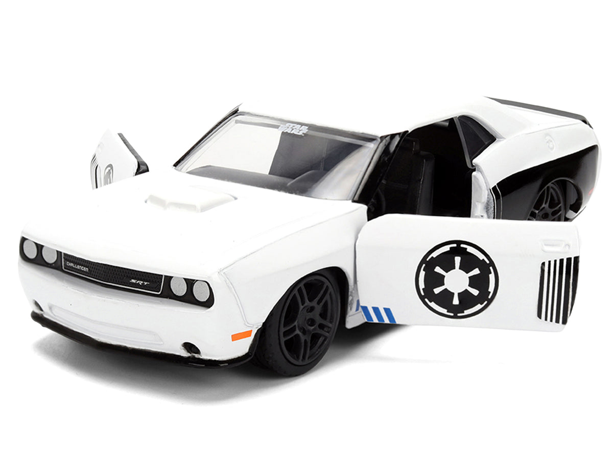 2012 Dodge Challenger SRT8 'Stormtrooper' Livery White with Graphics 'Star Wars' Franchise 'Hollywood Rides' Series 1/32 Diecast Model Car by Jada