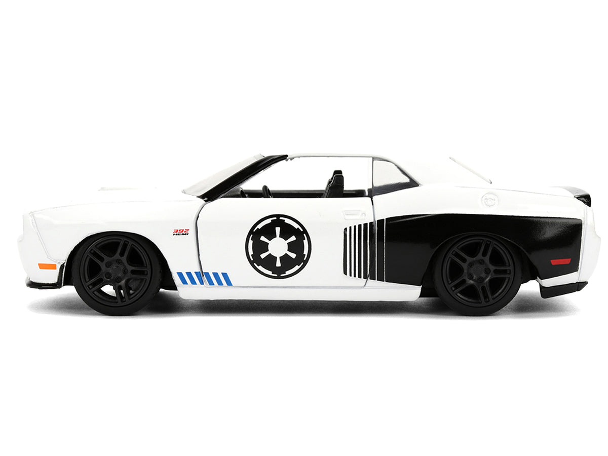 2012 Dodge Challenger SRT8 'Stormtrooper' Livery White with Graphics 'Star Wars' Franchise 'Hollywood Rides' Series 1/32 Diecast Model Car by Jada