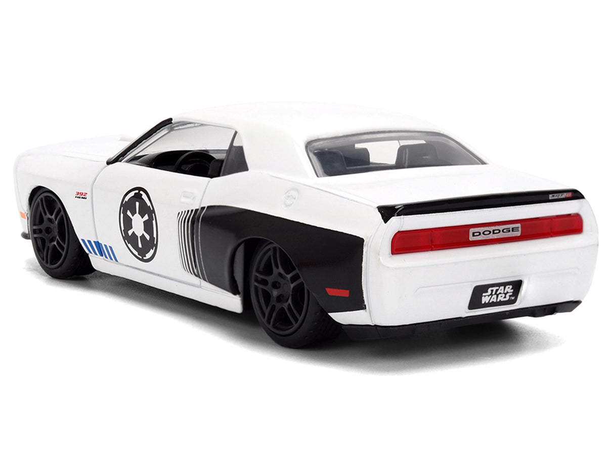 2012 Dodge Challenger SRT8 'Stormtrooper' Livery White with Graphics 'Star Wars' Franchise 'Hollywood Rides' Series 1/32 Diecast Model Car by Jada