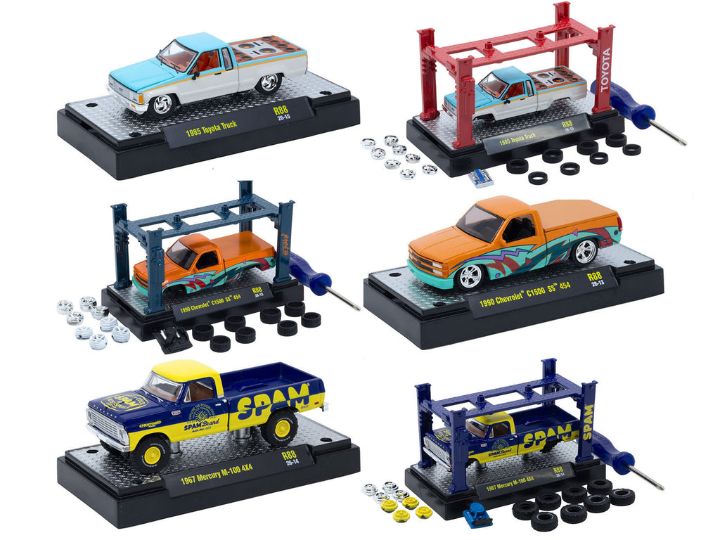 Model Kit 3 piece Car Set Release #88 Limited Edition to 4800 pieces Worldwide 1/64 Diecast Models by M2 Machines