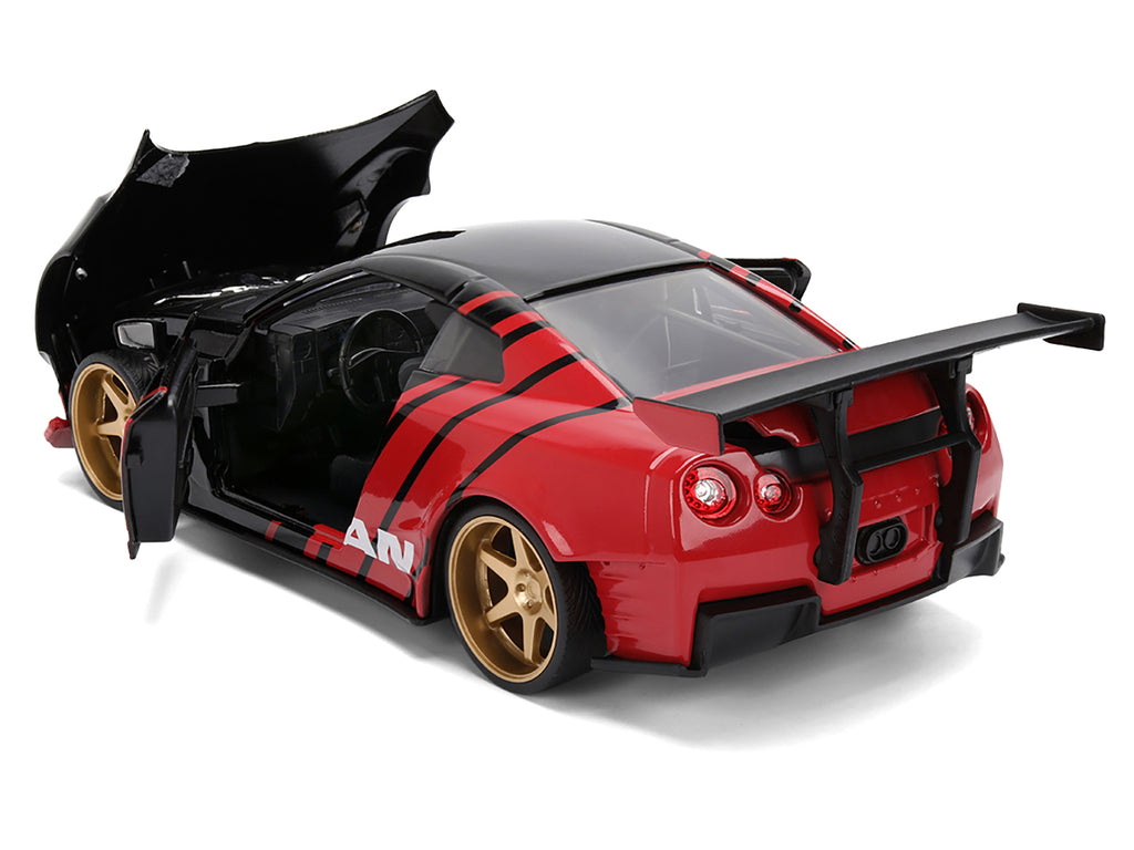 2009 Nissan GT-R (R35) Ben Sopra 'Advan' Black and Red 'JDM Tuners' Series 1/24 Diecast Model Car by Jada