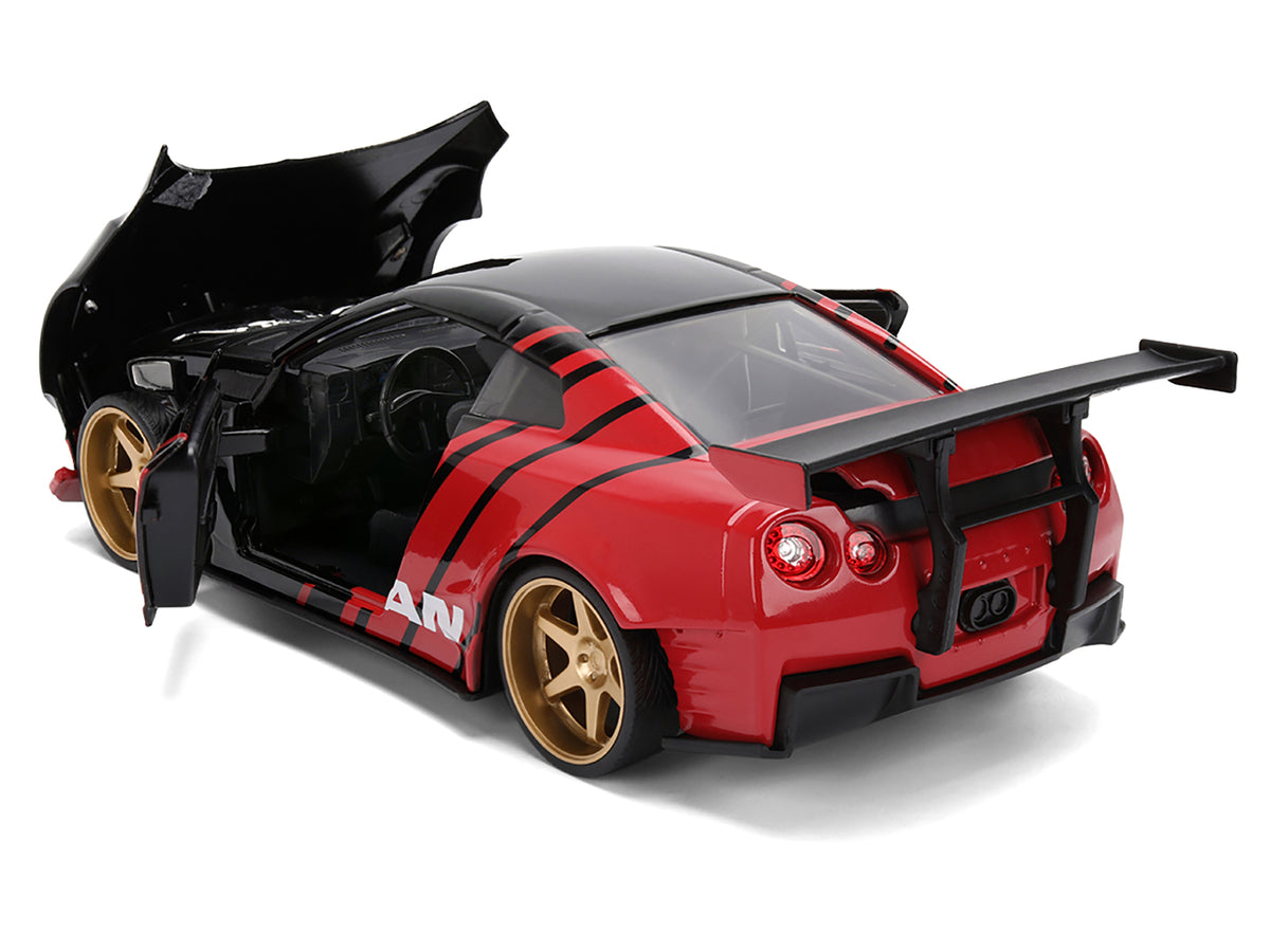 2009 Nissan GT-R (R35) Ben Sopra 'Advan' Black and Red 'JDM Tuners' Series 1/24 Diecast Model Car by Jada