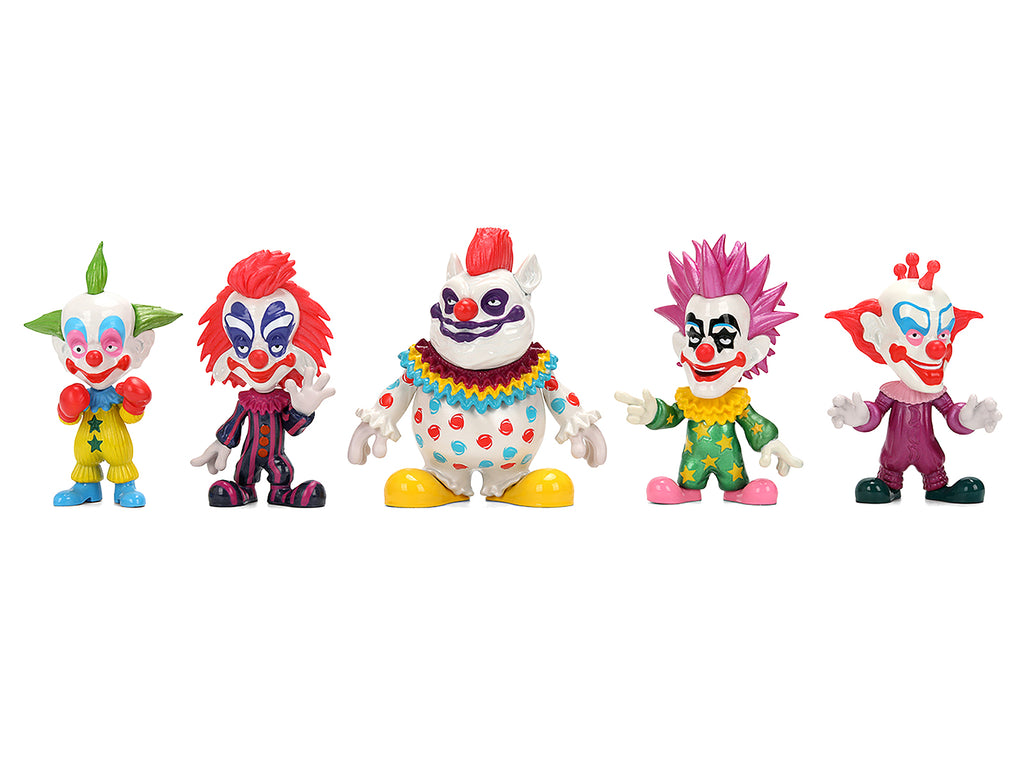 Set of 5 Diecast Figures 'Killer Klowns from Outer Space' (1988) Movie 'Metalfigs' Series Diecast Models by Jada