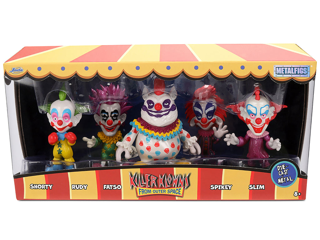 Set of 5 Diecast Figures 'Killer Klowns from Outer Space' (1988) Movie 'Metalfigs' Series Diecast Models by Jada
