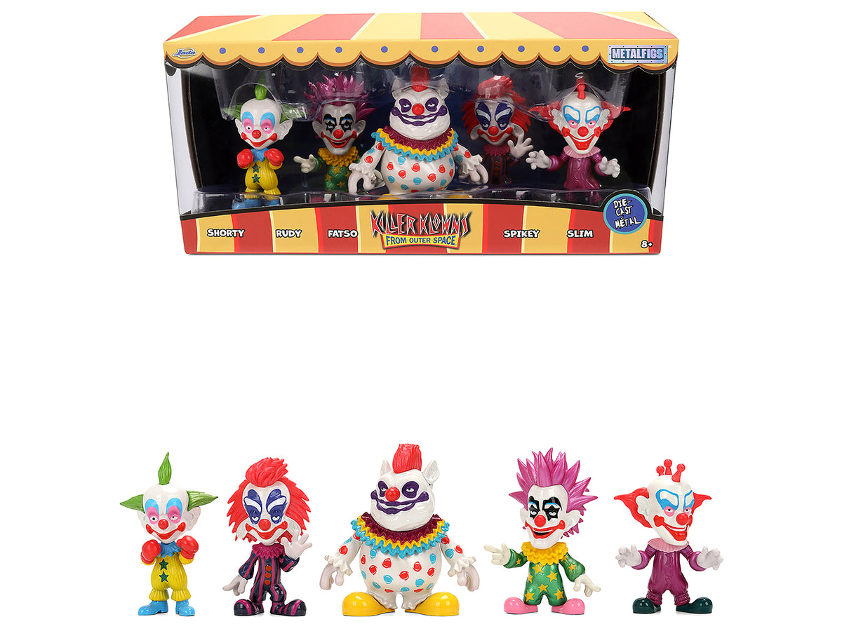 Set of 5 Diecast Figures 'Killer Klowns from Outer Space' (1988) Movie 'Metalfigs' Series Diecast Models by Jada