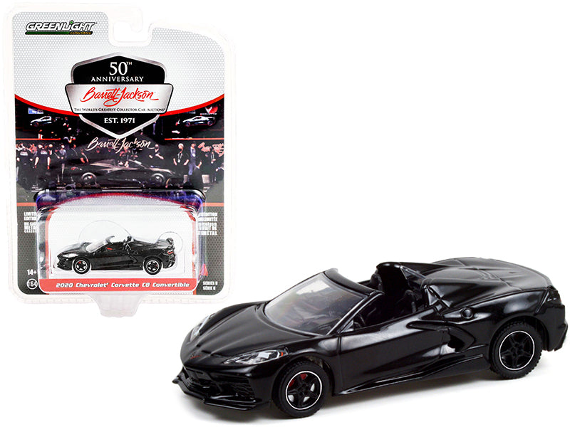 2020 Chevrolet Corvette C8 Stingray Convertible Black (Lot #3003) Barrett Jackson 'Scottsdale Edition' Series 8 1/64 Diecast Model Car by Greenlight