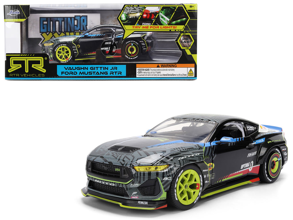 Ford Mustang RTR #25 Vaughn Gittin Jr. 'Formula Drift PRO Championship' (2025) with Lights 'RTR Vehicles' Series 1/24 Diecast Model Car by Jada
